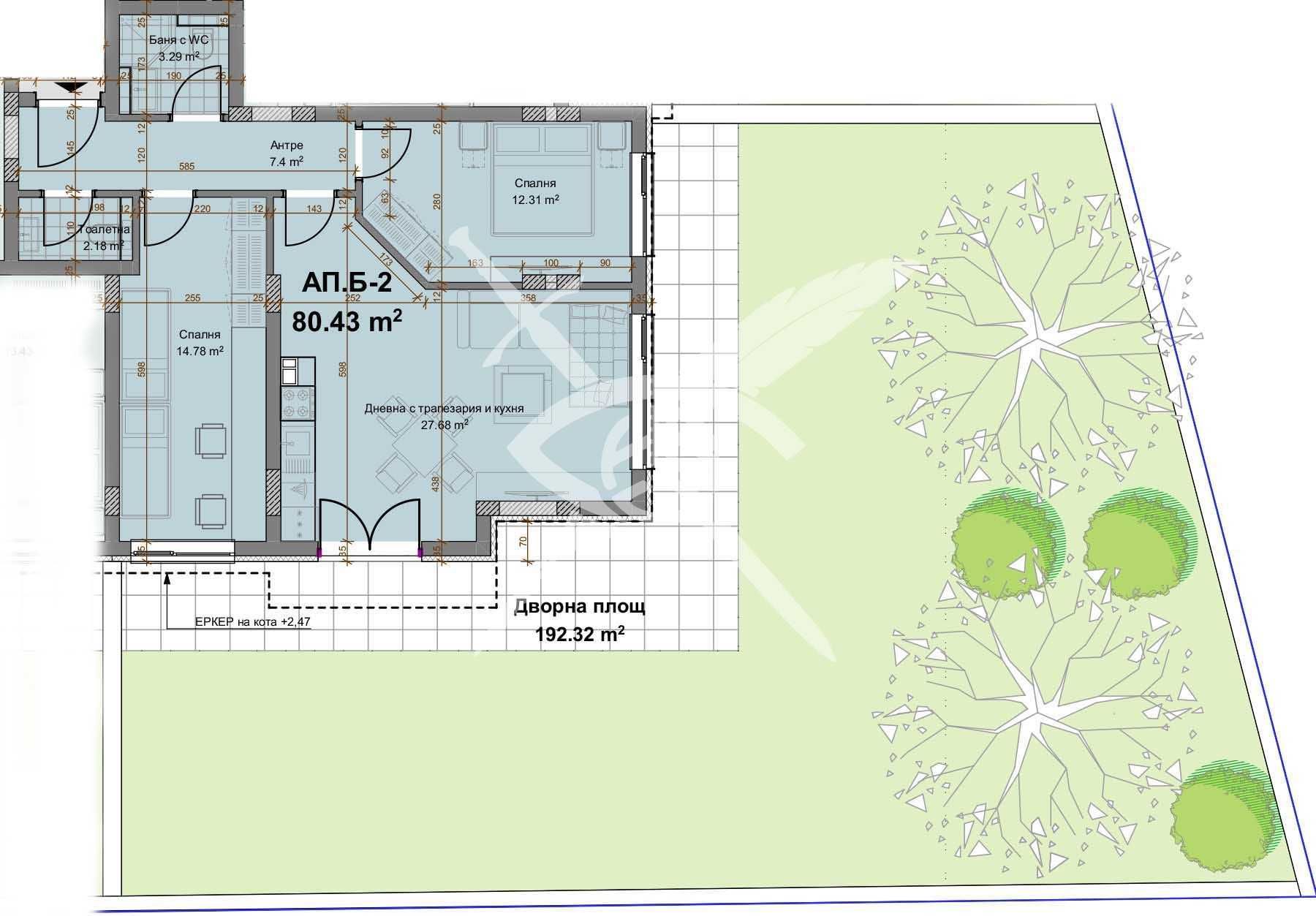 Тристаен апартамент в Пловдив, Христо Смирненски - 98 кв.м за 1145 €/кв.м - Снимка #1