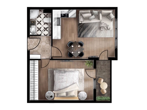 Двустаен апартамент в София, Люлин 5 - 57 кв.м за 1096 €/кв.м - Снимка #1
