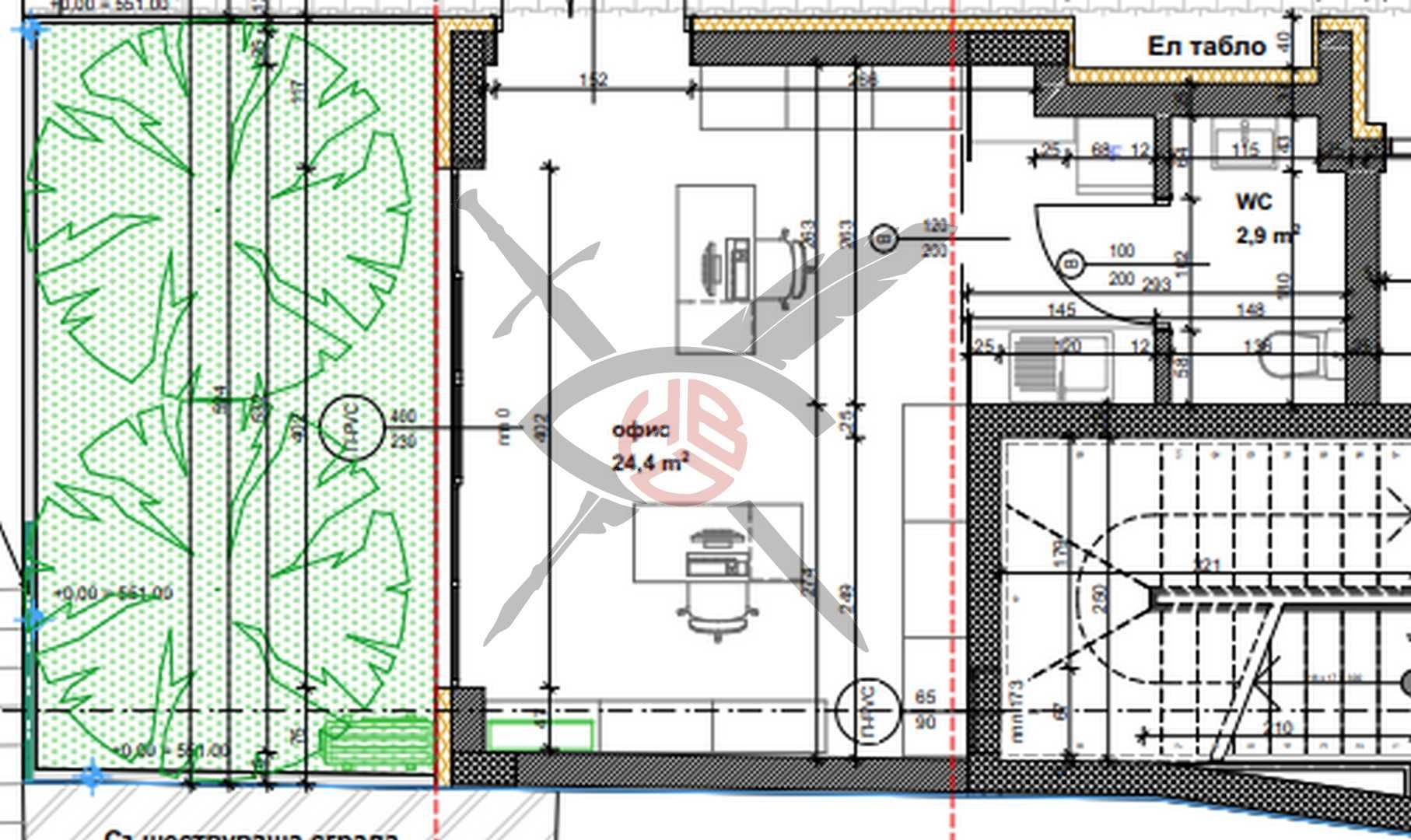 Офис в София, Банишора - 38 кв.м за 1512 €/кв.м - Снимка #1