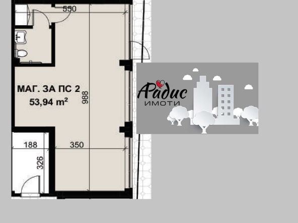 Магазин в Стара Загора, Център - 64 кв.м за 1292 €/кв.м - Снимка #1