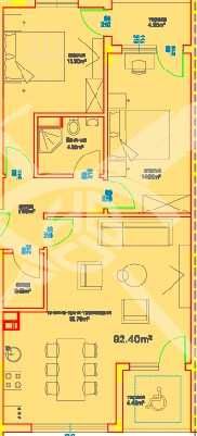 Тристаен апартамент в Бургас, Меден рудник - зона А - 104 кв.м за 472 €/кв.м - Снимка #1