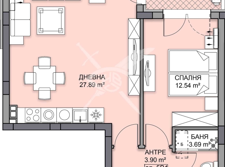 Двустаен апартамент в Пловдив, Кършияка - 71 кв.м за 1388 €/кв.м - Снимка #1