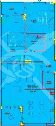 Тристаен апартамент в София, Хладилника - 105 кв.м за 500 €/кв.м - Снимка #1