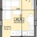 Едностаен апартамент в Пловдив, Тракия - 40 кв.м за 1106 €/кв.м - Снимка #1