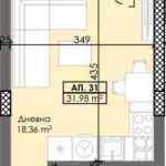 Едностаен апартамент в Пловдив, Тракия - 40 кв.м за 1106 €/кв.м - Снимка #1