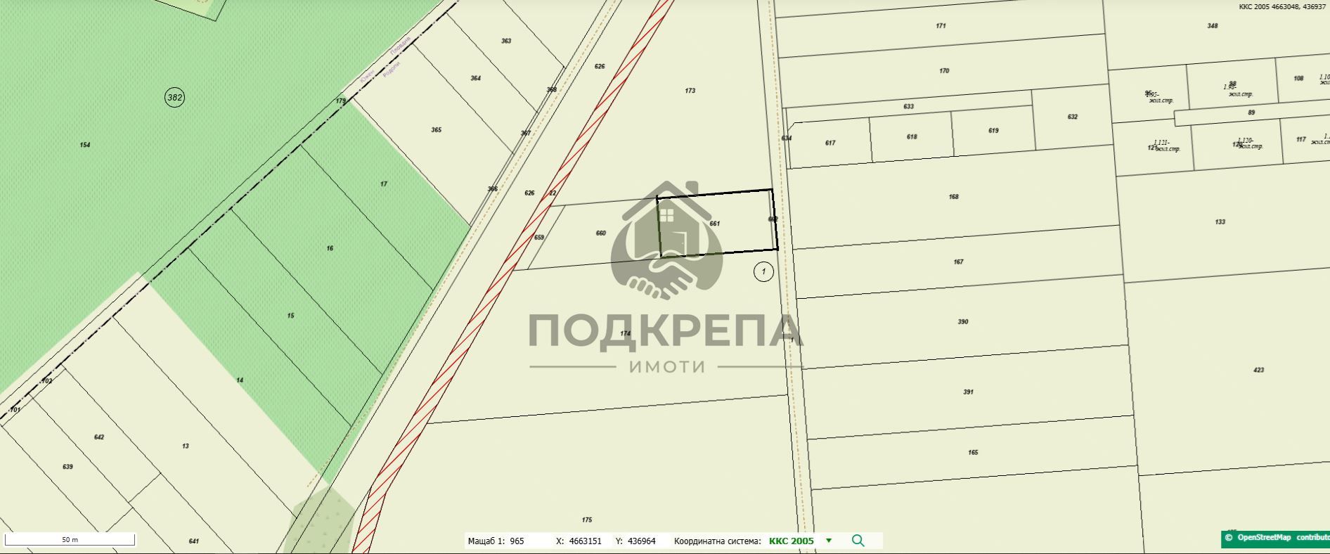 Парцел в Пловдив, Беломорски - 1047 кв.м за 26 €/кв.м - Снимка #1