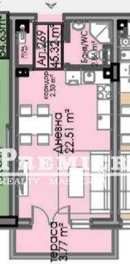 Едностаен апартамент в Бургас, Славейков - 46 кв.м за 1626 €/кв.м - Снимка #1