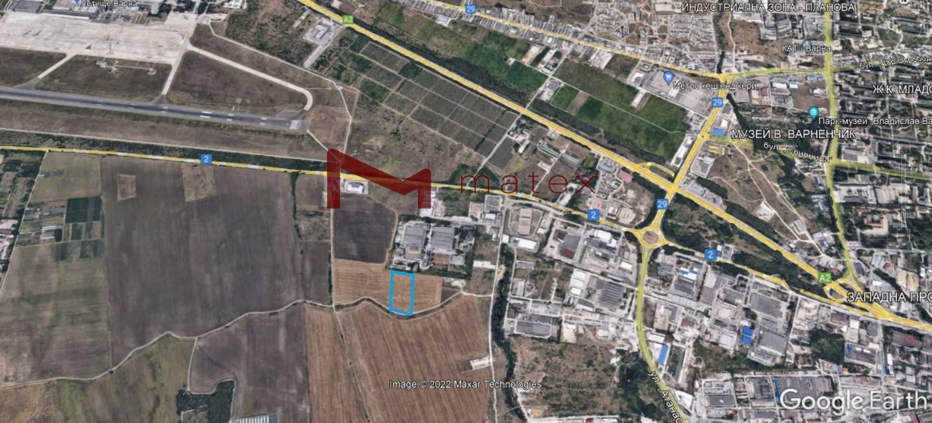 Парцел в Варна, Западна промишлена зона - 3820 кв.м за 50 €/кв.м - Снимка #1