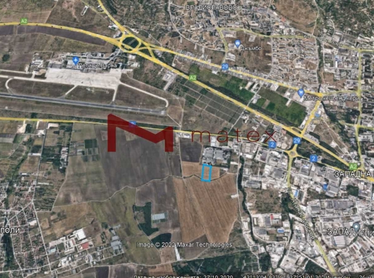 Парцел в Варна, Западна промишлена зона - 10900 кв.м за 51 €/кв.м - Снимка #1