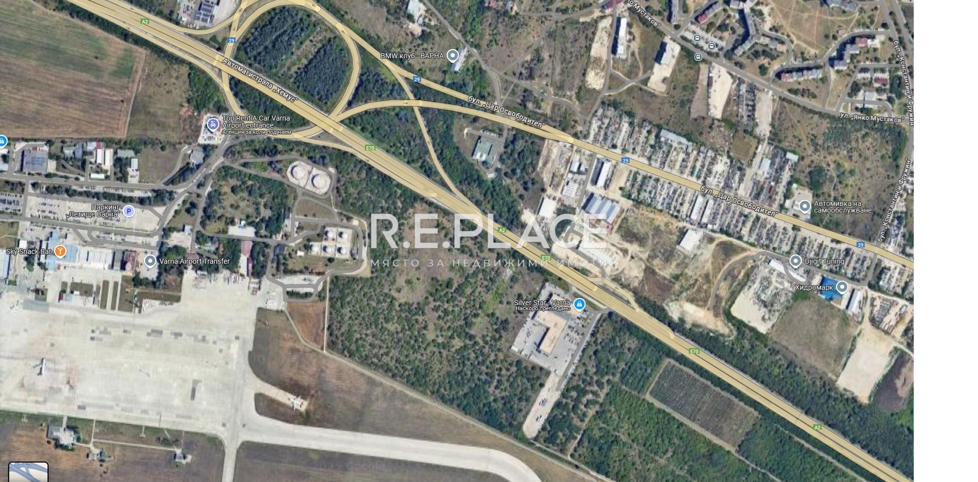 Парцел в Варна, Летище - 10547 кв.м за 63 €/кв.м - Снимка #1