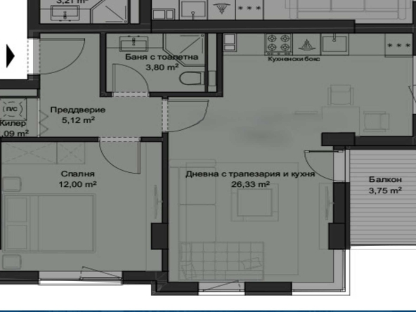 Двустаен апартамент в Пловдив, Кючук Париж - 59 кв.м за 735 €/кв.м - Снимка #1