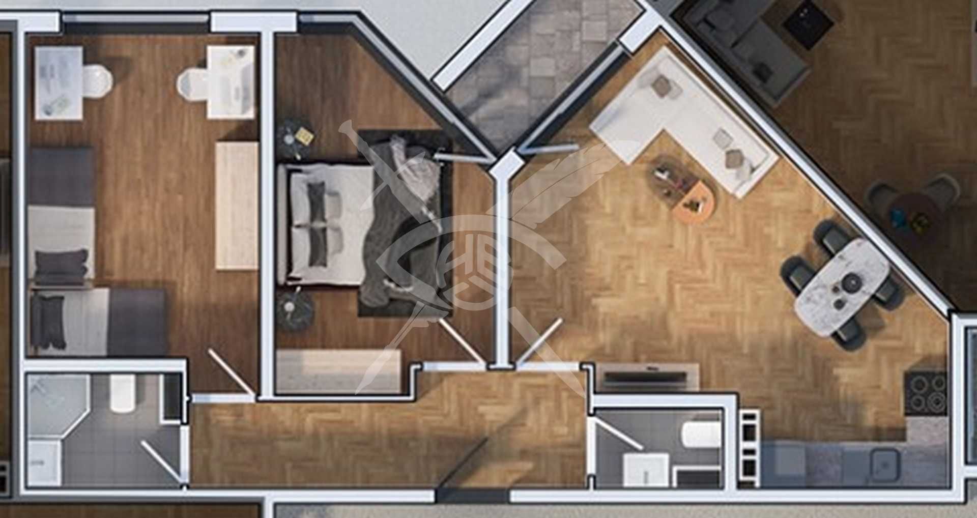 Тристаен апартамент в София, Дружба 1 - 115 кв.м за 1793 €/кв.м - Снимка #1