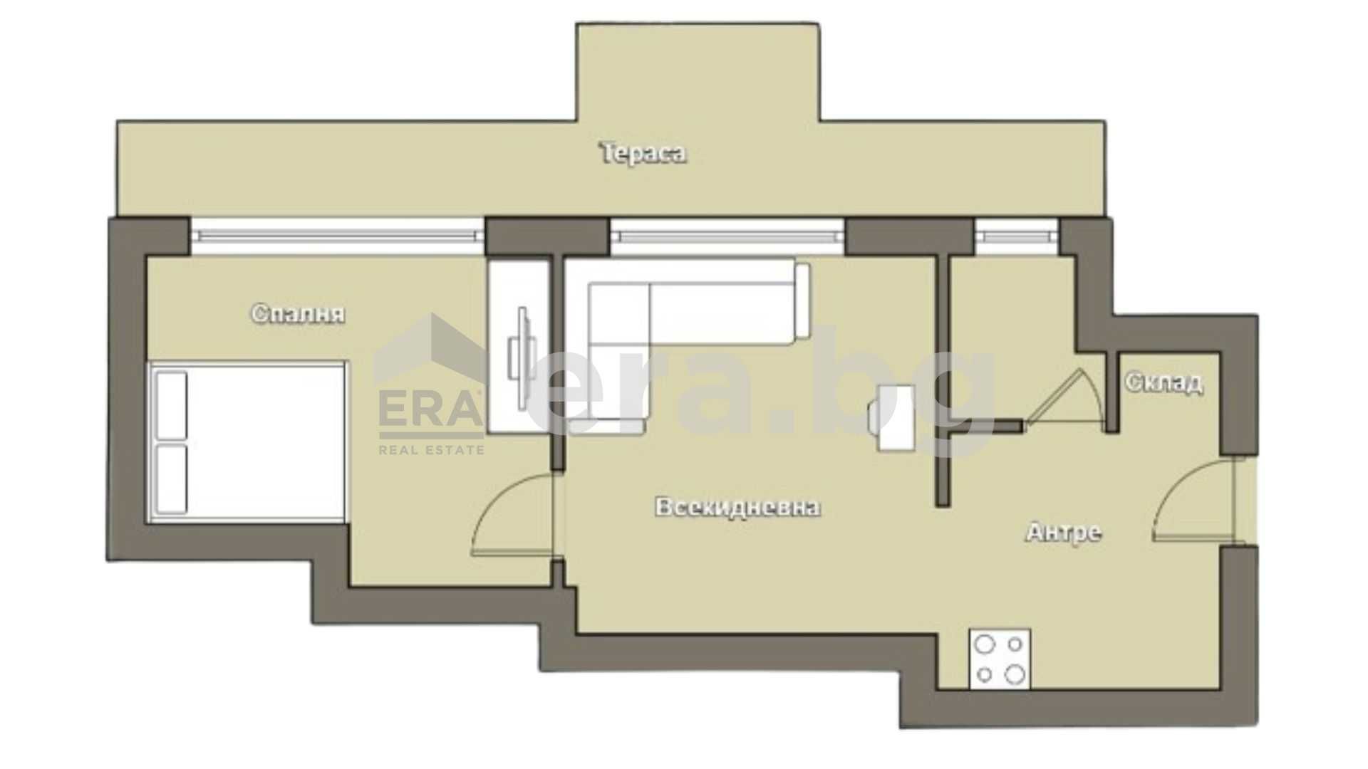 Двустаен апартамент в Варна, Владислав Варненчик - 55 кв.м за 1928 €/кв.м - Снимка #1