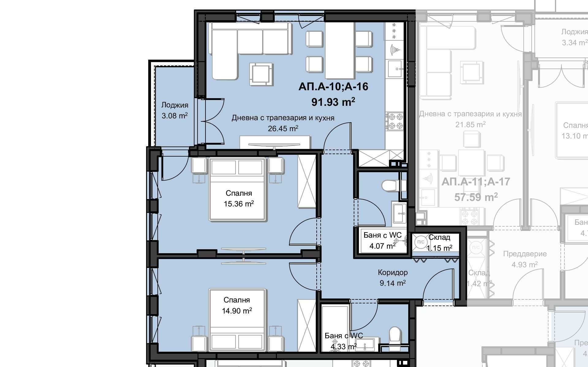 Тристаен апартамент в Пловдив, Христо Смирненски - 119 кв.м за 713 €/кв.м - Снимка #1