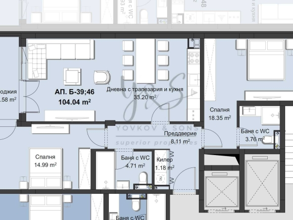 Тристаен апартамент в Пловдив, Христо Смирненски - 130 кв.м за 1456 €/кв.м - Снимка #1