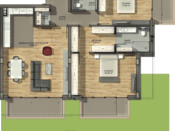 Тристаен апартамент в София, Драгалевци - 141 кв.м за 2412 €/кв.м - Снимка #1