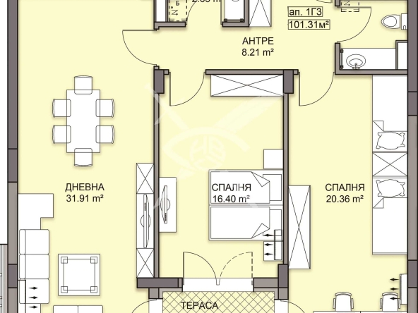 Тристаен апартамент в Пловдив, Кършияка - 120 кв.м за 1222 €/кв.м - Снимка #1