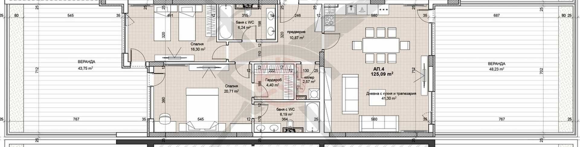 Тристаен апартамент в София, Лозенец - 261 кв.м за 1673 €/кв.м - Снимка #1