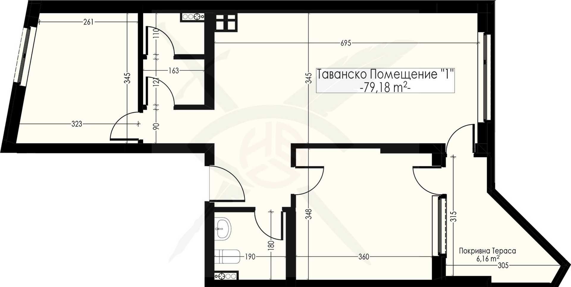 Ателие в Варна, Възраждане 1 - 97 кв.м за 1195 €/кв.м - Снимка #1