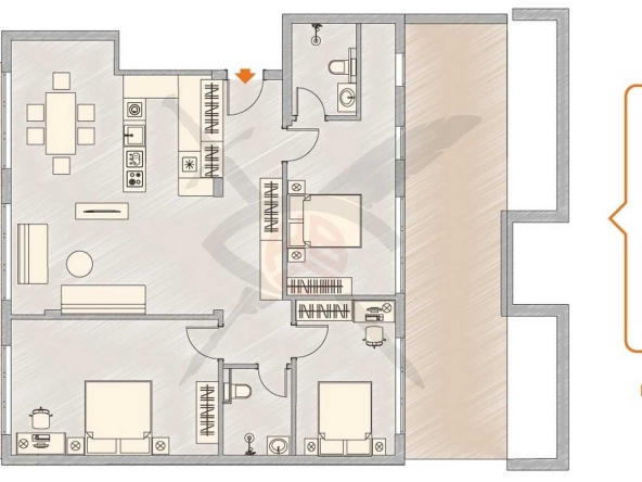 Четиристаен апартамент в София, Малинова долина - 225 кв.м за 1374 €/кв.м - Снимка #1