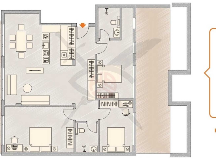 Четиристаен апартамент в София, Малинова долина - 225 кв.м за 1374 €/кв.м - Снимка #1