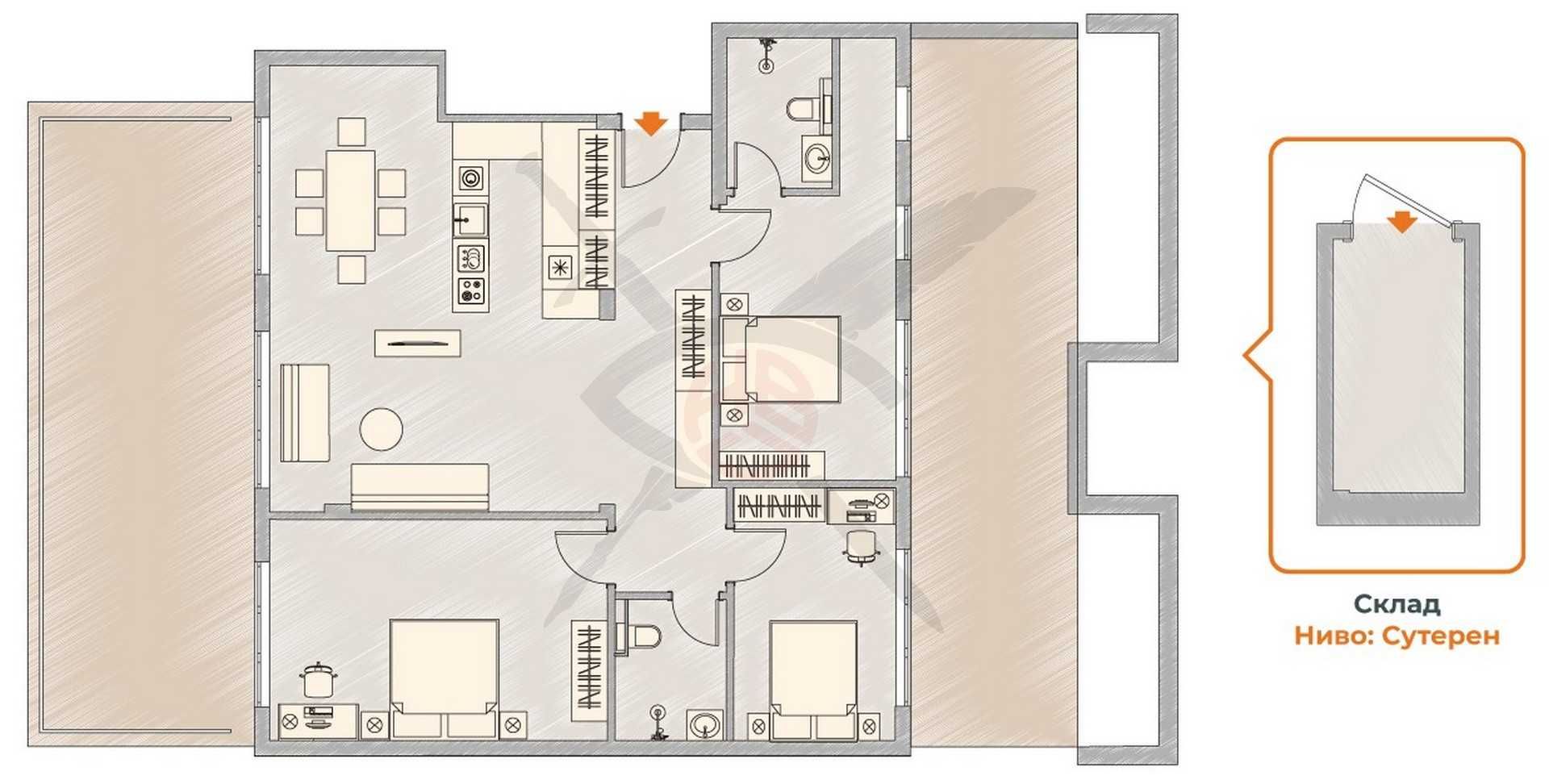 Четиристаен апартамент в София, Малинова долина - 225 кв.м за 1374 €/кв.м - Снимка #1