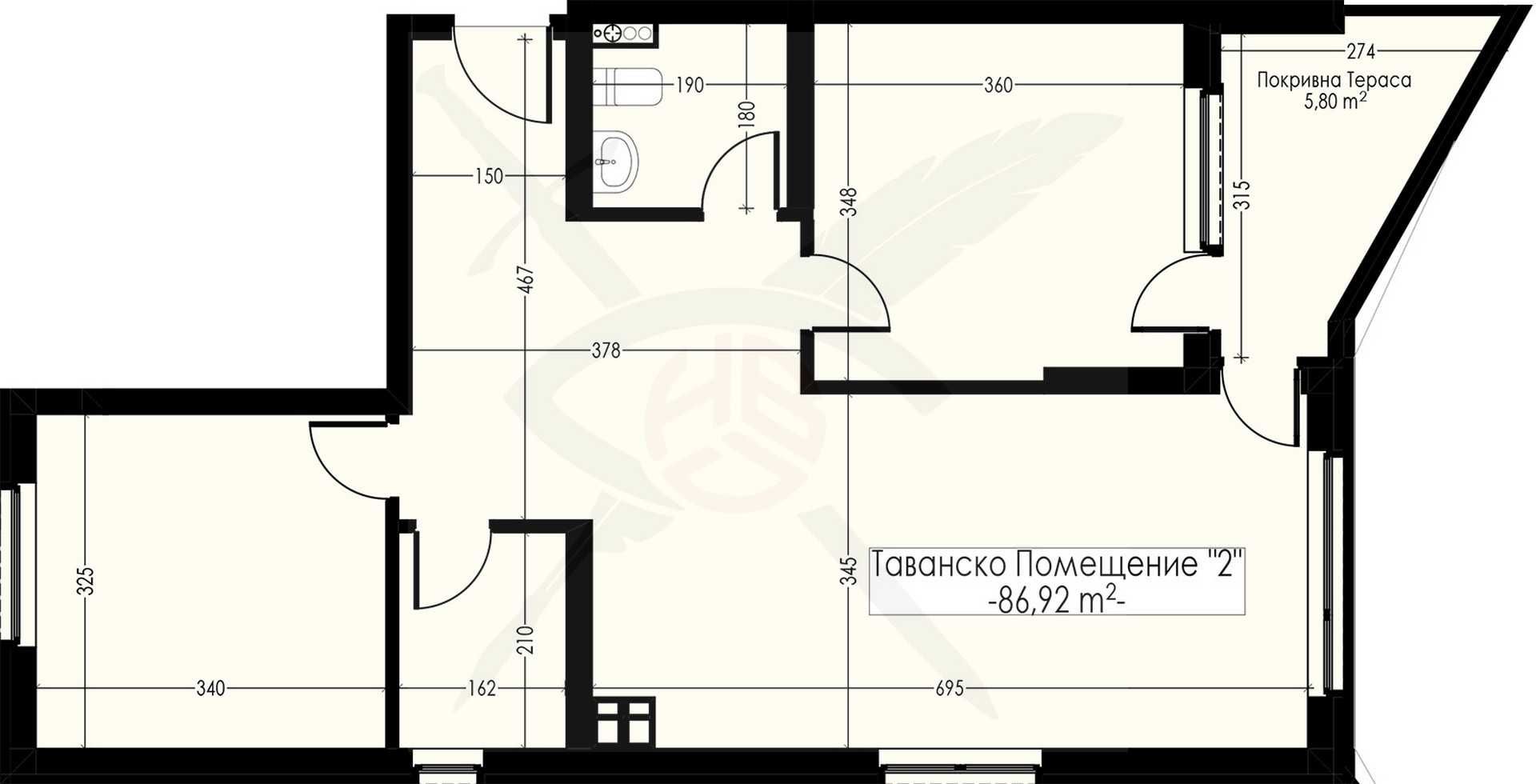 Ателие в Варна, Възраждане 1 - 107 кв.м за 1190 €/кв.м - Снимка #1