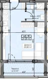 Едностаен апартамент в Пловдив, Тракия - 46 кв.м за 553 €/кв.м - Снимка #1