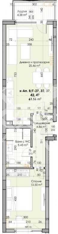 Двустаен апартамент в Пловдив, Кючук Париж - 73 кв.м за 769 €/кв.м - Снимка #1
