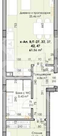 Двустаен апартамент в Пловдив, Кючук Париж - 73 кв.м за 769 €/кв.м - Снимка #1