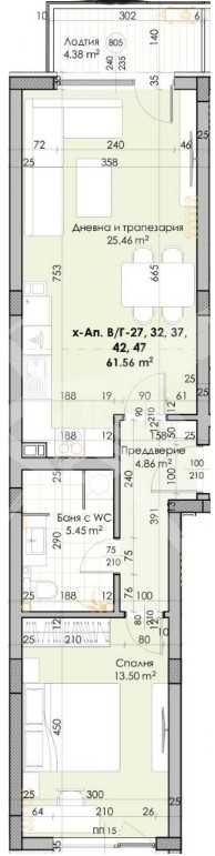 Двустаен апартамент в Пловдив, Кючук Париж - 73 кв.м за 769 €/кв.м - Снимка #1