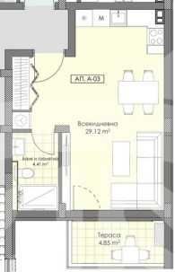 Едностаен апартамент в Пловдив, Остромила - 52 кв.м за 934 €/кв.м - Снимка #1