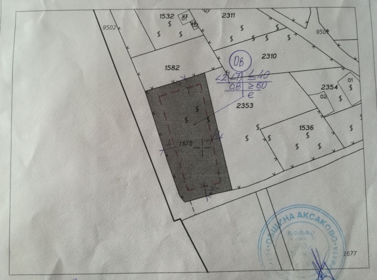 Парцел в Аксаково - 1380 кв.м за 32 €/кв.м - Снимка #1