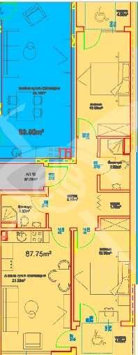 Тристаен апартамент в Бургас, Меден рудник - зона А - 103 кв.м за 503 €/кв.м - Снимка #1
