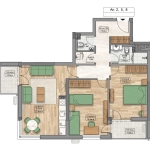 Тристаен апартамент в Пловдив, Захарна фабрика - 103 кв.м за 1447 €/кв.м - Снимка #1