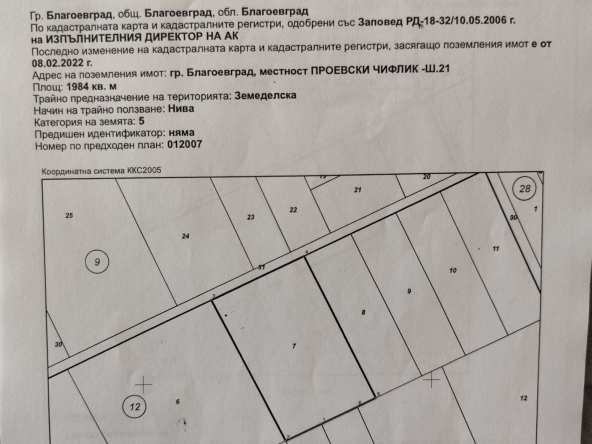 Земеделски имот в Благоевград, Идеален център -  кв.м за 25296 €/дка - Снимка #1
