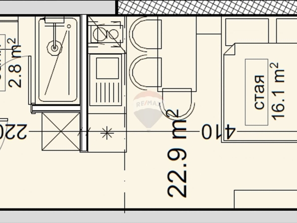 Едностаен апартамент в Варна, Владислав Варненчик - 26 кв.м за 1692 €/кв.м - Снимка #1