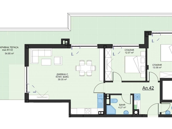 Тристаен апартамент в София, Малинова долина - 121 кв.м за 2356 €/кв.м - Снимка #1