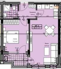 Двустаен апартамент в Пловдив, Кършияка - 69 кв.м за 1052 €/кв.м - Снимка #1
