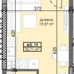 Едностаен апартамент в Пловдив, Тракия - 38 кв.м за 1094 €/кв.м - Снимка #1