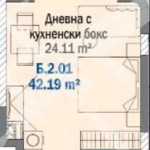 Едностаен апартамент в Китен - 42 кв.м за 1425 €/кв.м - Снимка #1