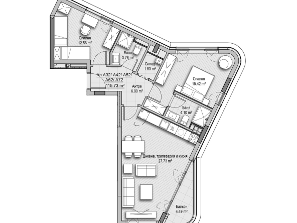 Тристаен апартамент в София, Витоша - 115 кв.м за 1879 €/кв.м - Снимка #1