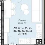 Едностаен апартамент в Пловдив, Кършияка - 36 кв.м за 624 €/кв.м - Снимка #1