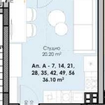 Едностаен апартамент в Пловдив, Кършияка - 35 кв.м за 649 €/кв.м - Снимка #1