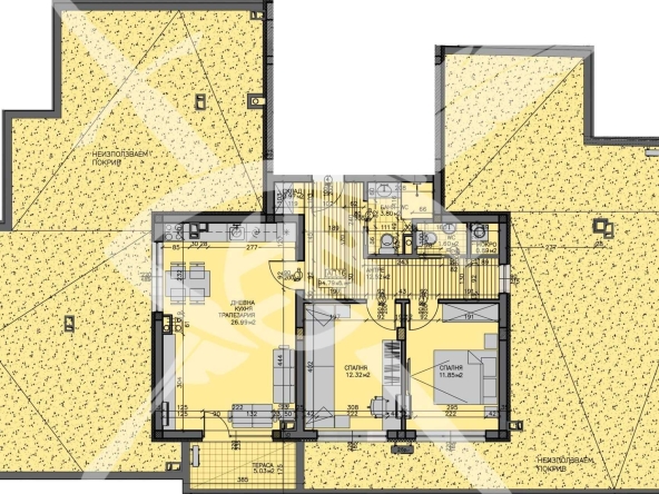 Тристаен апартамент в Бургас, Меден рудник - зона А - 323 кв.м за 409 €/кв.м - Снимка #1