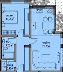 Двустаен апартамент в Пловдив, Христо Смирненски - 66 кв.м за 1137 €/кв.м - Снимка #1