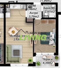 Двустаен апартамент в Пловдив, Коматево - 72 кв.м за 500 €/кв.м - Снимка #1