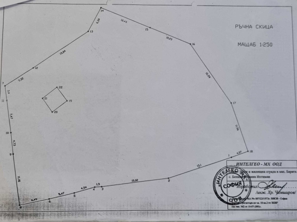 Парцел в Ихтиман - 1580 кв.м за 23 €/кв.м - Снимка #1