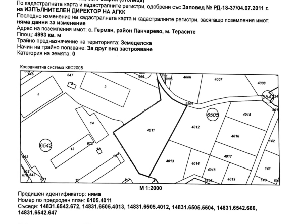 Парцел в с. Герман, Област София-град - 4993 кв.м за 150 €/кв.м - Снимка #1