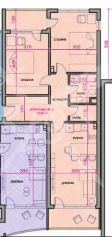 Тристаен апартамент в Поморие - 94 кв.м за 862 €/кв.м - Снимка #1